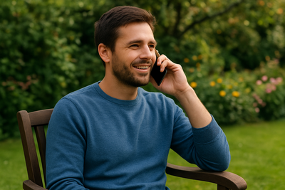 Homme au téléphone