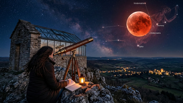 Observation de la lune de sang avec t&eacute;lescope