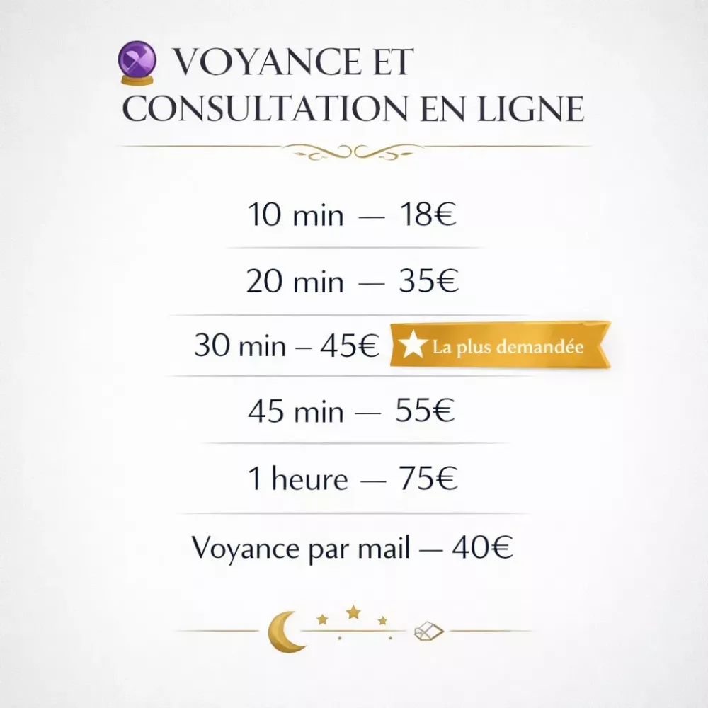 tarif des consultations voyance