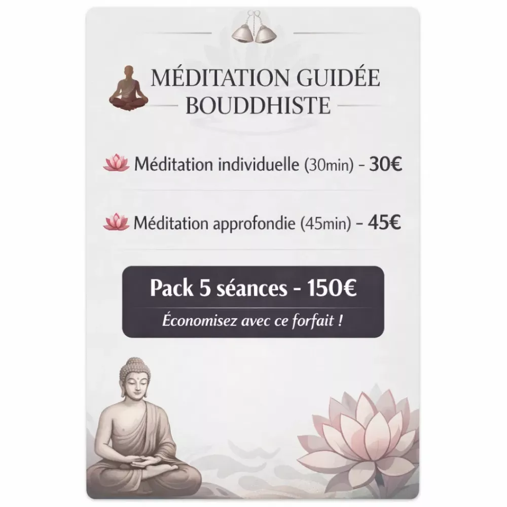 Tarif de la m&eacute;ditation