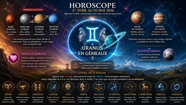 horoscope du 27 Avril au 3 Mai .