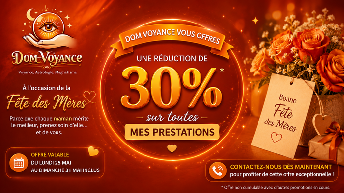 30 % de remise sur mes prestation voyance