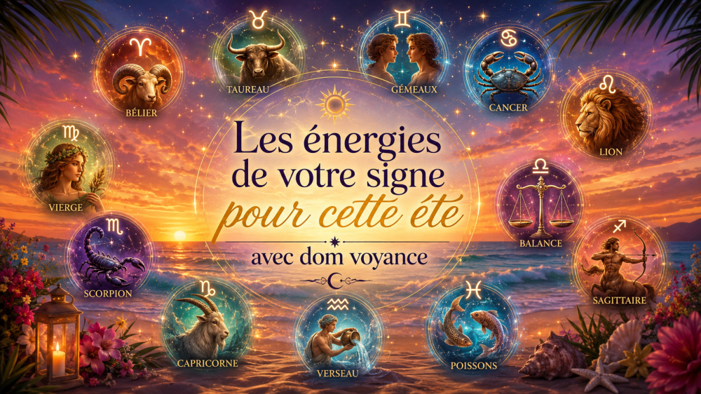 Les &eacute;nergies des 12 signes astrologique pour l'&eacute;t&eacute; 2026