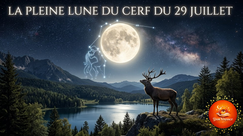 Pleine lune signe du verseau et un cerf