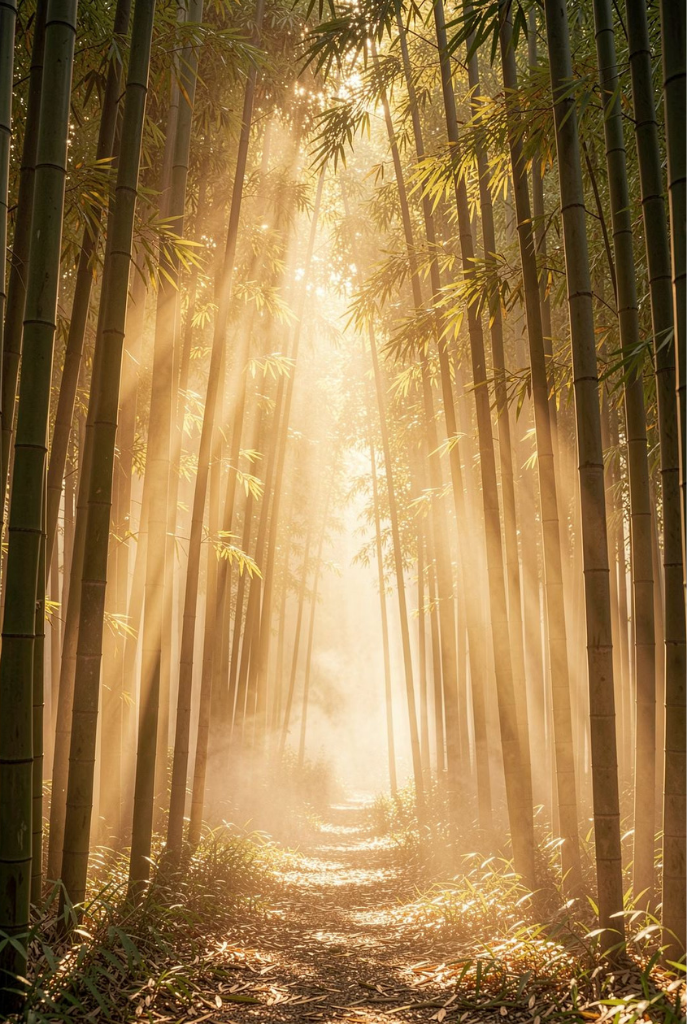 chemin forestier lumineux