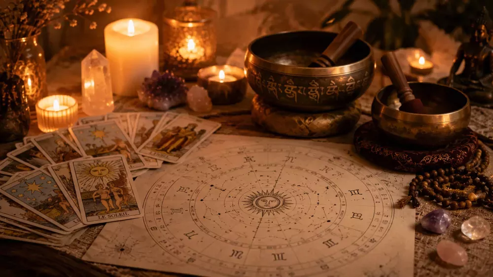 Th&egrave;me astral et tarots utilis&eacute;s par Dominique Thomas en consultation