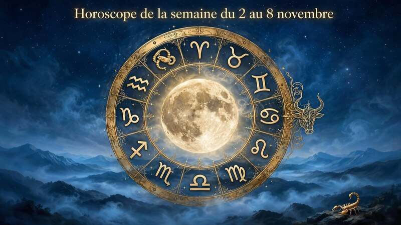 roue astrologique avec le taureau et le scorpion